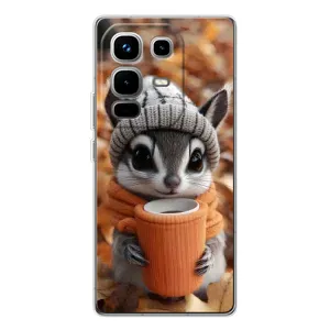Печатный чехол «Зверята с кофе» для Infinix Note 50