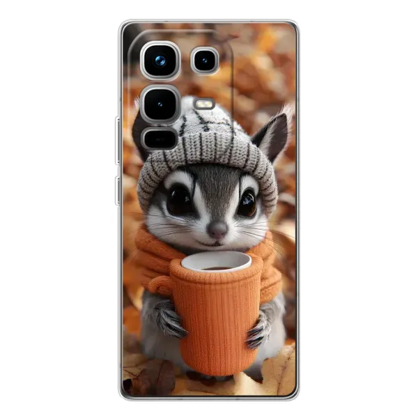 Чехол с рисунком «Грызунчик с кофе» для Infinix Note 50 Чехол с рисунком «Грызунчик с кофе» для Infinix Note 50