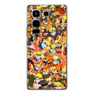 Чехлы с принтом Наруто на Infinix Note 50 (Коллаж Наруто)