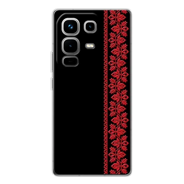 Чехол с рисунком «Красная Вышиванка» для Infinix Note 50 Чехол с рисунком «Красная Вышиванка» для Infinix Note 50