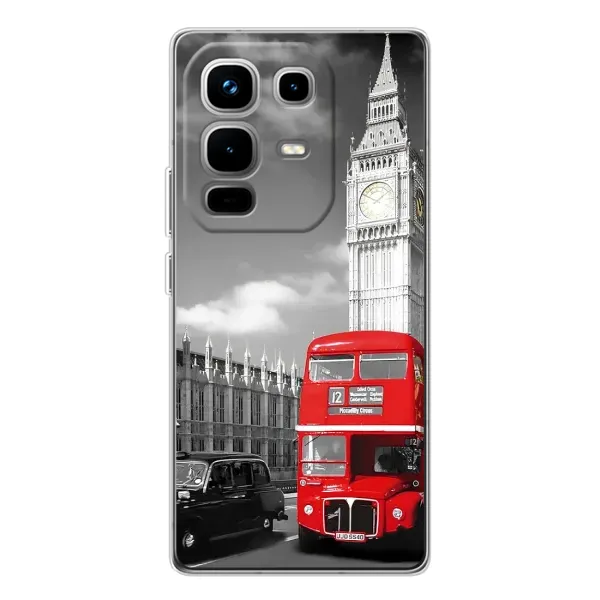 Чехол с рисунком «Красный автобус» для Infinix Note 50 Чехол с рисунком «Красный автобус» для Infinix Note 50