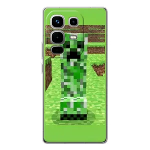 Чехлы для Infinix Note 50 (Персонажи Майн Крафт) (Крипер 2)