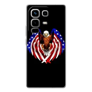 Чехол Флаг USA для Infinix Note 50 (Крылья США)