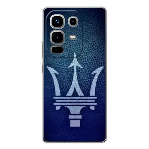 Чехлы с тематикой "Крутые машины" на Infinix Note 50 (Лого Maserati)