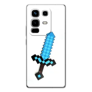 Чехлы для Infinix Note 50 (Персонажи Майн Крафт) (Меч)