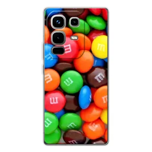 Чехол с изображением вкусной еды для Infinix Note 50 (Разноцветные M&M'S)