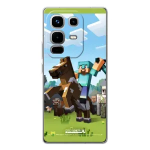 Чехлы для Infinix Note 50 (Персонажи Майн Крафт) (На коне)