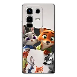 Силиконовый чехол с принтом Зоотрополіс для Infinix Note 50 (Персонажи Зоо)