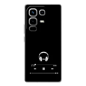 Чохол з картинками на чорному фоні для Infinix Note 50 (Плеєр)