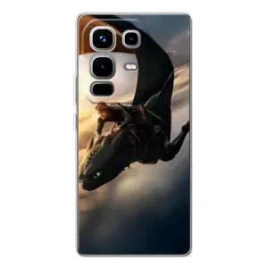 Чехол дракон Беззубик для Infinix Note 50 (Полет Беззубика)