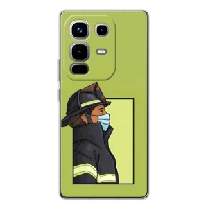 Силиконовый бампер (Работники) на Infinix Note 50