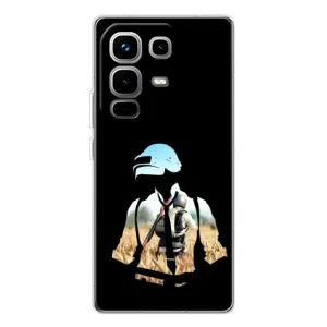 Силиконовый чехол с картинкой "Герой Pubg" на Infinix Note 50 (Пубг мен)