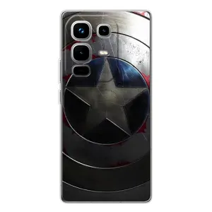 Чехол с Щитом Капитана Америки на Infinix Note 50 (Ретро Щит Капитана)