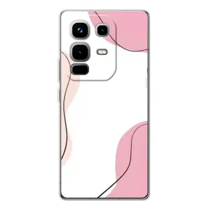 Чехол цветочный дизайн для Infinix Note 50 (Розовый фон)