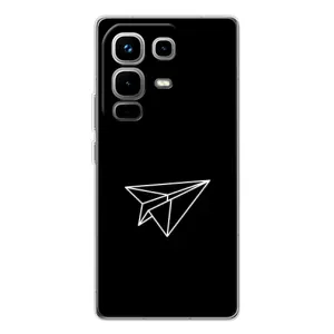 Чохол з картинками на чорному фоні для Infinix Note 50 (Літак)