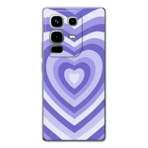 Чехлы с тематикой "Маленькие Сердечки" на Infinix Note 50 (Сердце фиолет)