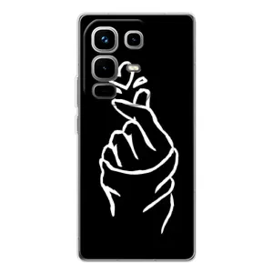 Чехлы (Знак сердечка) на Infinix Note 50 (Сердце на черном)