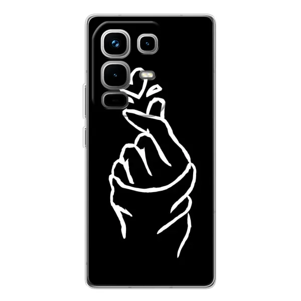 Чехол с рисунком «Сердце на черном» для Infinix Note 50 Чехол с рисунком «Сердце на черном» для Infinix Note 50