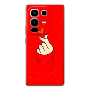 Чехлы (Знак сердечка) на Infinix Note 50 (Сердце на красном)