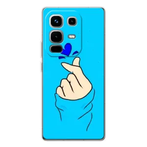 Чехлы (Знак сердечка) на Infinix Note 50 (Сердце на синем)