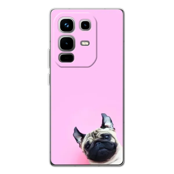 Чехол с рисунком «Собака на розовом» для Infinix Note 50 Чехол с рисунком «Собака на розовом» для Infinix Note 50