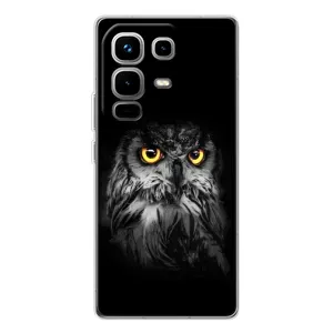 Чохли з принтом СОВИ для Infinix Note 50 (Сова на чорному)