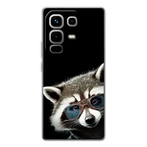Силіконовий Чохол з Энотами на Infinix Note 50 (Стильний Єнот)