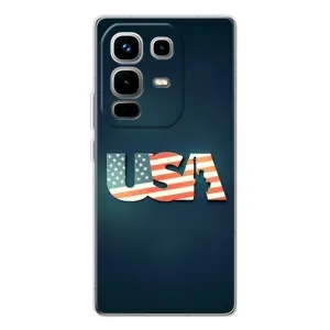 Чехол Флаг USA для Infinix Note 50 (USA)