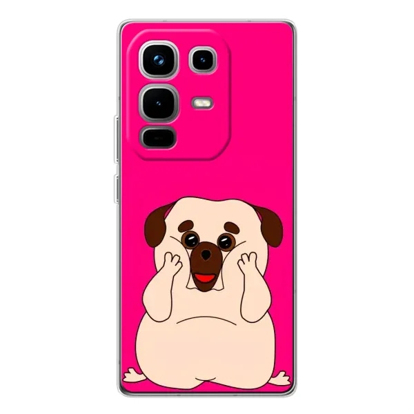 Чехол с рисунком «Веселый Мопсик» для Infinix Note 50 Чехол с рисунком «Веселый Мопсик» для Infinix Note 50