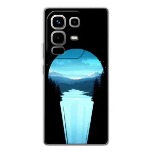 Летний Чехол на Infinix Note 50 (Синий Водопад)
