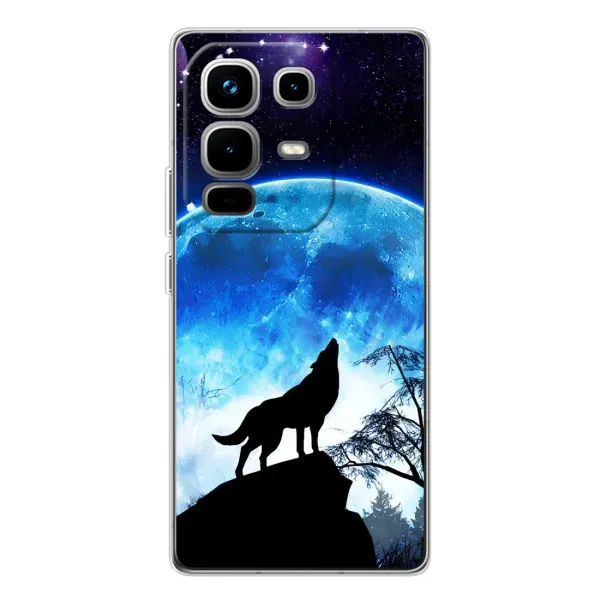 Чохол з малюнком «Виє на місяць» для Infinix Note 50 Чохол з малюнком «Виє на місяць» для Infinix Note 50