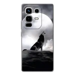 Чохол з Вовком на Infinix Note 50 (Вовк і місяць)