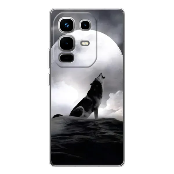 Чохол з малюнком «Вовк і місяць» для Infinix Note 50 Чохол з малюнком «Вовк і місяць» для Infinix Note 50