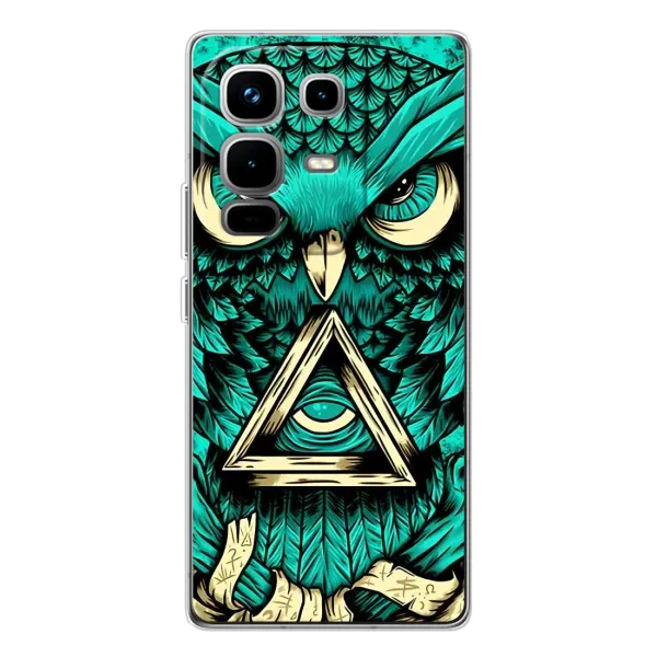Чехол с рисунком «Зеленая сова» для Infinix Note 50 Чехол с рисунком «Зеленая сова» для Infinix Note 50