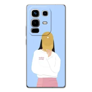 Силиконовый Чехол на Infinix Note 50 с картинкой Стильных Девушек (Желтая кепка)