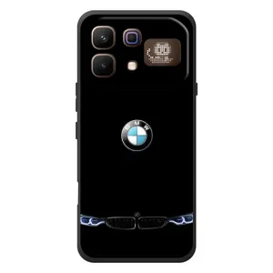 Силиконовый бампер с картинкой машины на Infinix Note 60 Pro (Черный BMW)