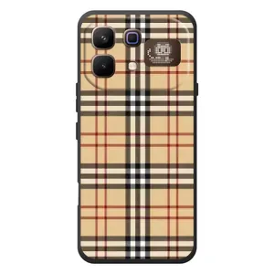 Чехол с Брендами одежды на Инфиникс Ноут 60 Про (Burberry стиль)