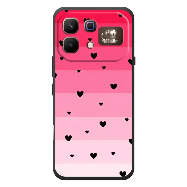 Чехол с рисунком «Чорные сердечки» для Infinix Note 60 Pro Чехол с рисунком «Чорные сердечки» для Infinix Note 60 Pro