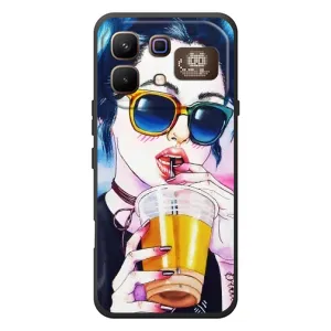 Чохол з картинкою Модні Дівчата Infinix Note 60 Pro (Дівчина з коктейлем)