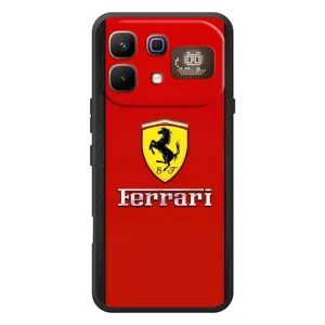 Силиконовый бампер с картинкой машины на Infinix Note 60 Pro (Ferrari Logo)