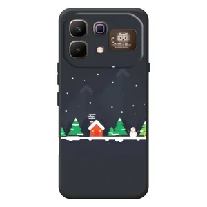 Силіконовий бампер на різдво для Infinix Note 60 Pro (Місто зимове)