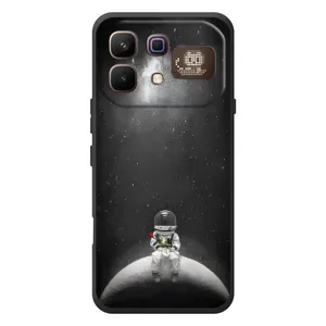 Силиконовый Чехол с принтом "Космонавты" на Infinix Note 60 Pro (Космонавт романтик)