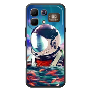 Силиконовый Чехол с принтом "Космонавты" на Infinix Note 60 Pro (Космонавт в воде)
