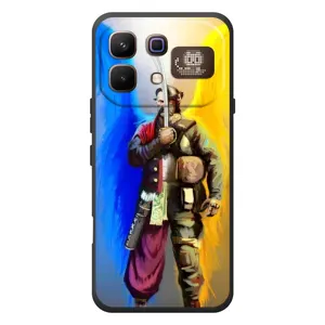 Чехол с картинкой (Патриотический КОЗАК) на Infinix Note 60 Pro (Козак с крыльями)
