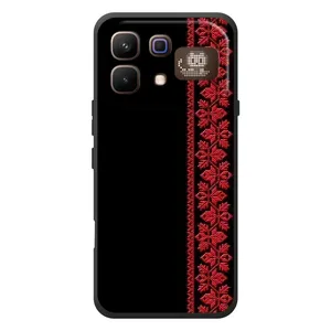 Силиконовый Чехол на Infinix Note 60 Pro (Красная Вышиванка)