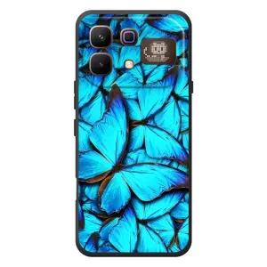 Силиконовый бампер с картинкой животных для Infinix Note 60 Pro (Крылья бабочек)
