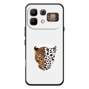 Чохол з леопардовим принтом на Infinix Note 60 Pro (Леопард на білому)