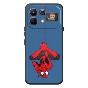 Чехол Супергерой Человека Паука на Infinix Note 60 Pro (На паутине)