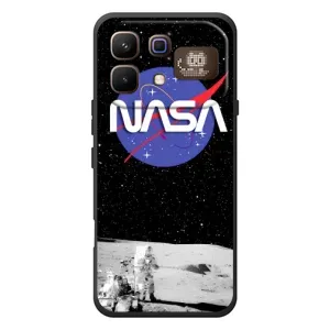 Силиконовый бампер с принтом "Наса" на Infinix Note 60 Pro (Nasa на луне)
