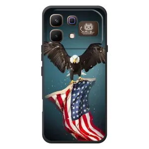 Чехол Флаг USA для Infinix Note 60 Pro (Орел и флаг)